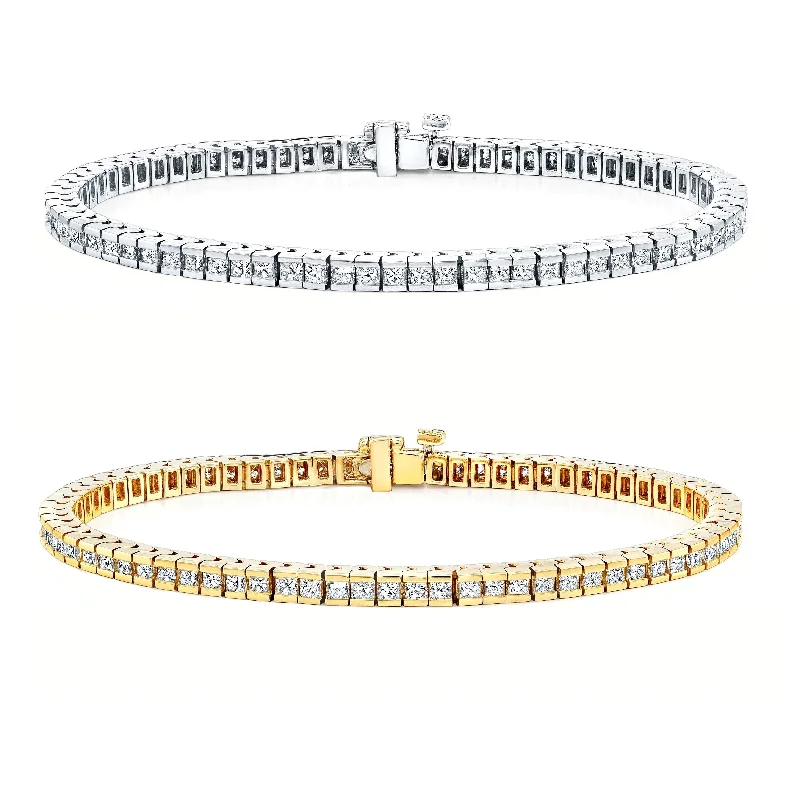 women’s statement charm bracelet -14k Gold 6ct TDW Diamond Tennis Bracelet