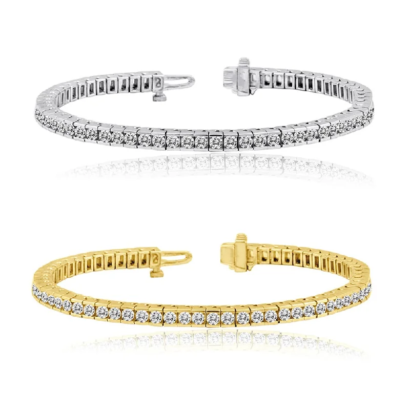 personalized bracelet for gift giving -Auriya 14k Gold 3 to 10ct TDW Diamond Tennis Bracelet