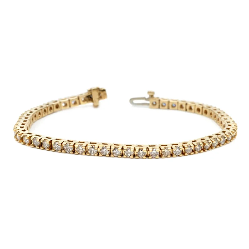 custom friendship bracelets for best friends -Auriya 14k Gold 3ct TDW Diamond Tennis Bracelet by Auriya