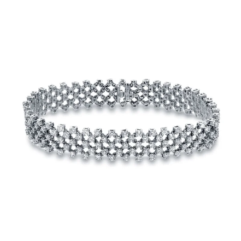 eco-friendly beaded bracelet -Auriya 6 carat TW Modern Diamond Bracelet 14k White Gold - 7-inch