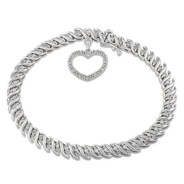 men’s adjustable bangle bracelet -Miadora Sterling Silver 1ct TDW Diamond Bracelet