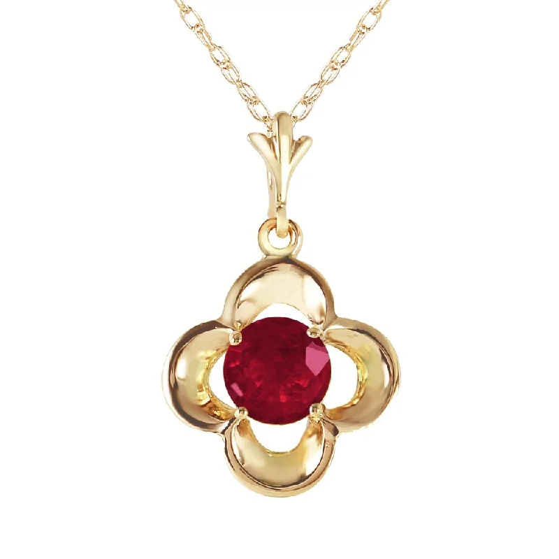 sterling silver heart necklace for women -0.55 Carat 14K Gold Hearts's Journey Ruby Necklace