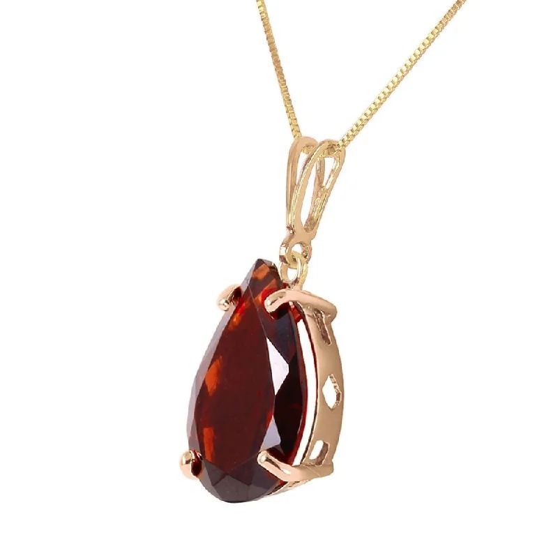 trendy pearl necklace for women -5 Carat 14K Solid Gold Written In Naturale Garnet Necklace