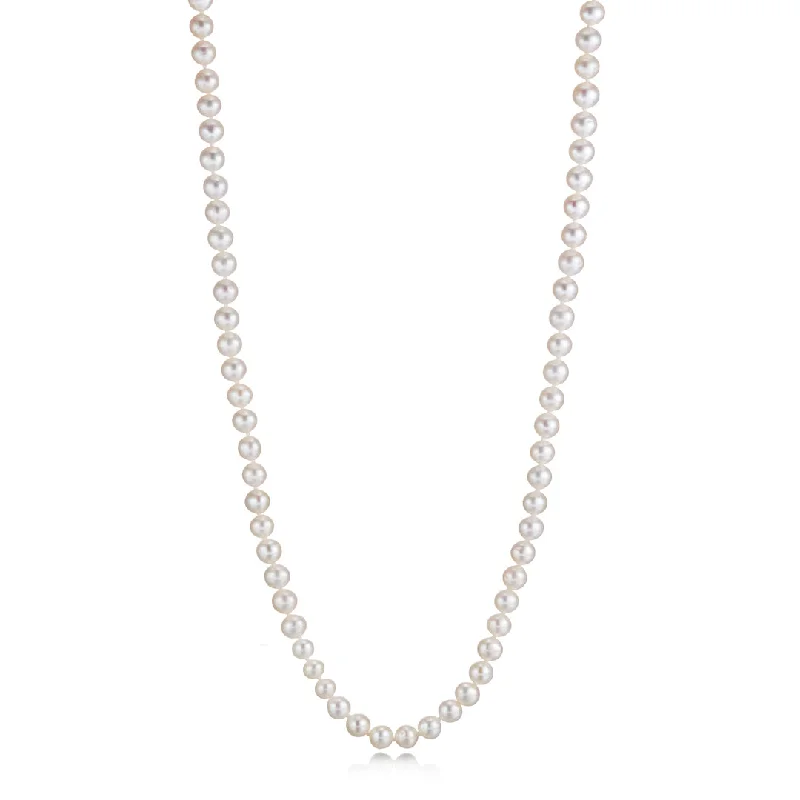 elegant diamond pendant necklace for women -6mm Pearl Rope Necklace