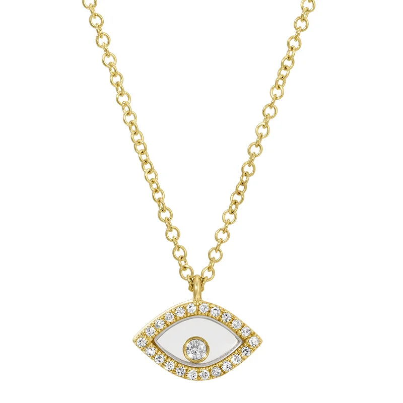 engraved infinity necklace for couples -CHAR EVIL EYE NECKLACE