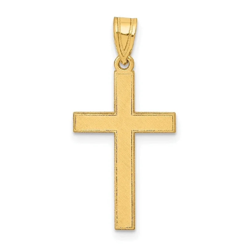 celestial star pendant necklace for women -Diamond2Deal 14K Yellow Gold Cross Pendant (L- 25 mm, W- 12 mm)