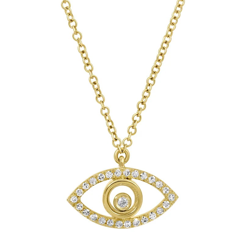 minimalist name necklace for women -LYLA EVIL EYE NECKLACES