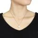 minimalist bar necklace for layering -Miadora 10k Pink Gold Cultured Freshwater Pearl and Diamond Accent Pendant (G-H, I1-I2)