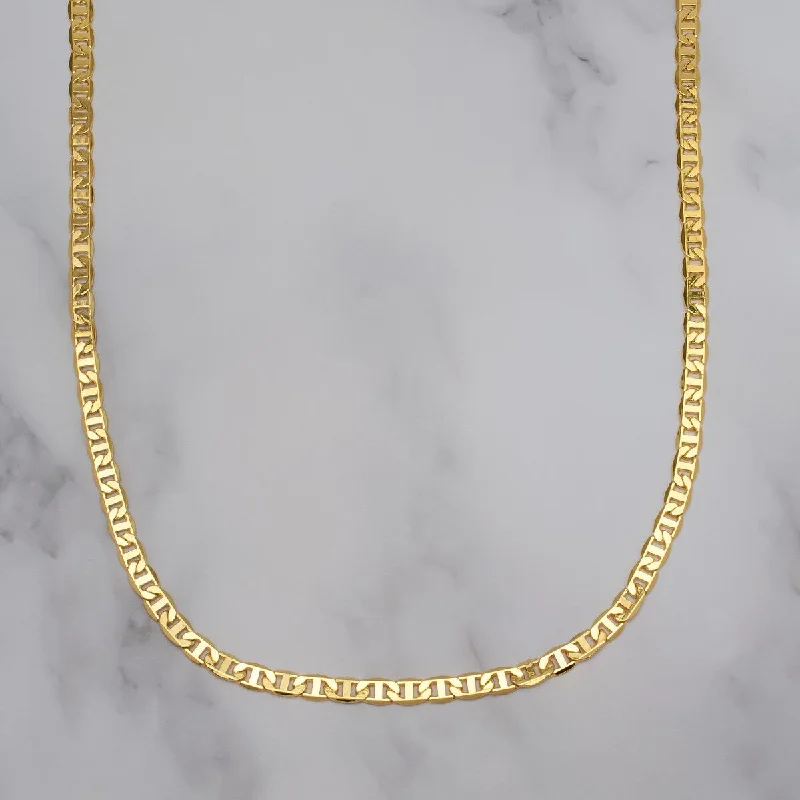 unique charm necklace for women -Victoria Townsend Gold Plated Flat Anchor Chain Link Necklace