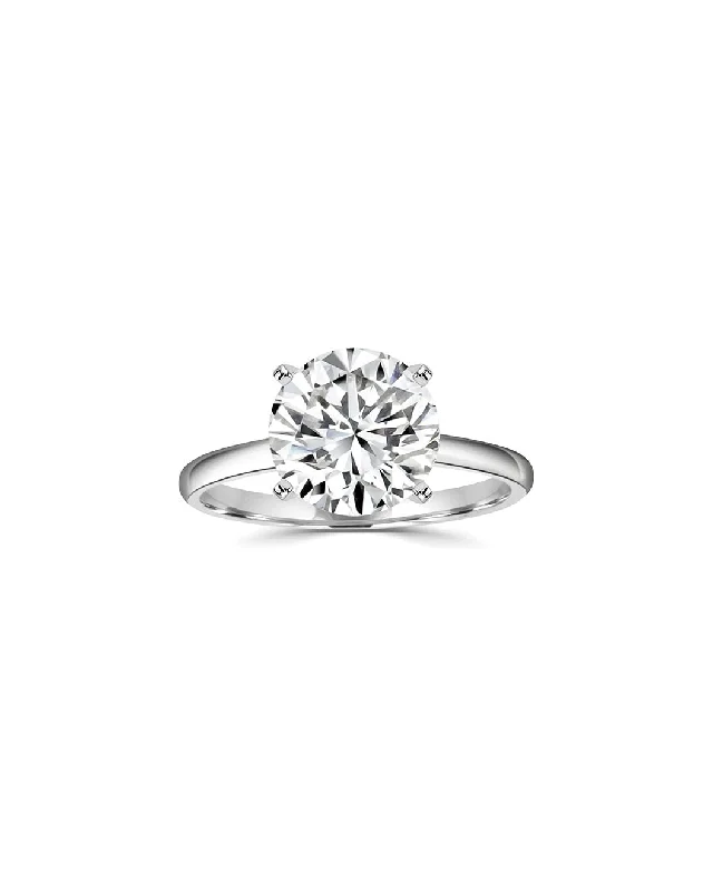 personalized anniversary ring for women -3 Carat Round Shape Diamond Ring