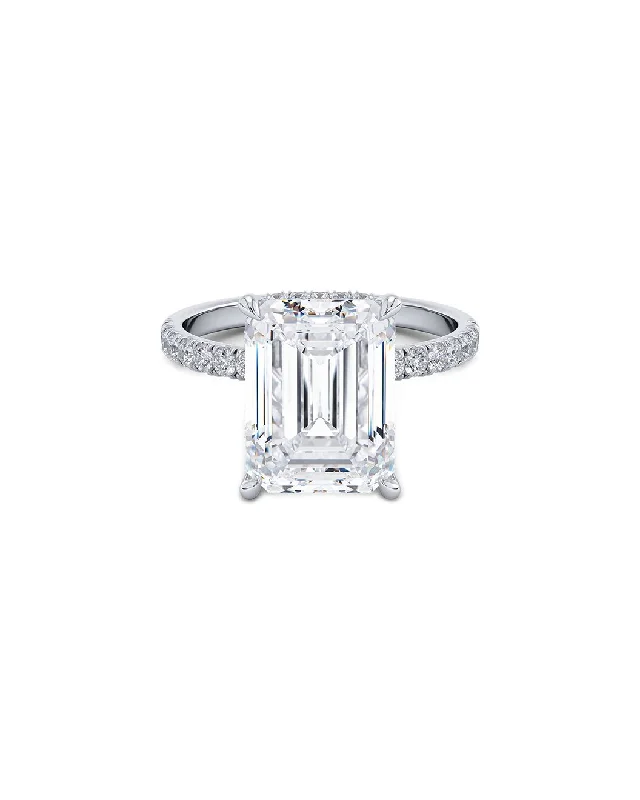 large engagement ring with diamond accents -4.00 Carat Certified Engagement Ring F Color Vs2 In Clarity