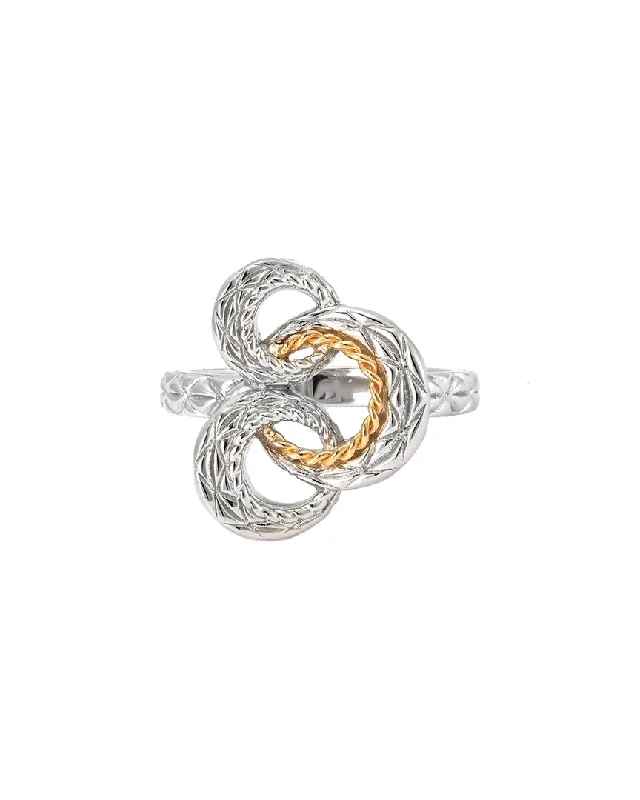 heart-shaped diamond ring for women -Andréa Candela Bubbles 18K & Silver Ring