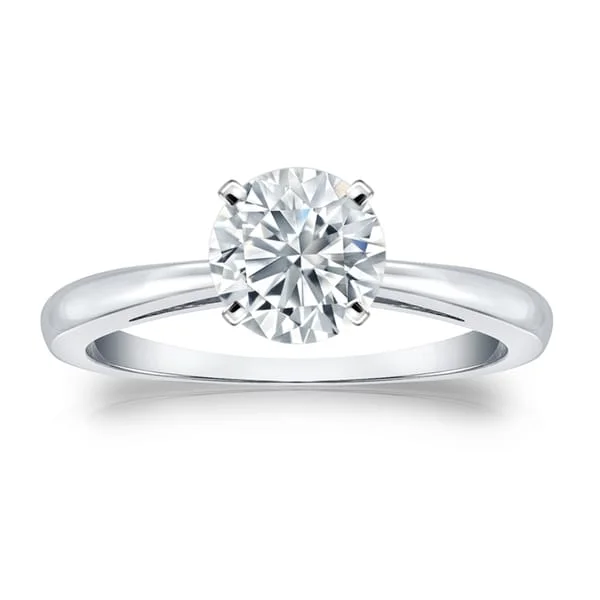 classic diamond ring for women -Auriya Platinum 1 3/4ctw Round Solitaire Diamond Engagement Ring GIA Certified