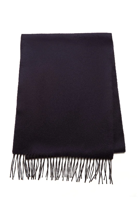 men’s wedding ring with diamonds -Blaine Fringe Scarf in Dark Navy Silk Cashmere