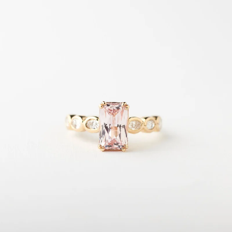 rose gold engagement band for women -Customizable Elsie Setting