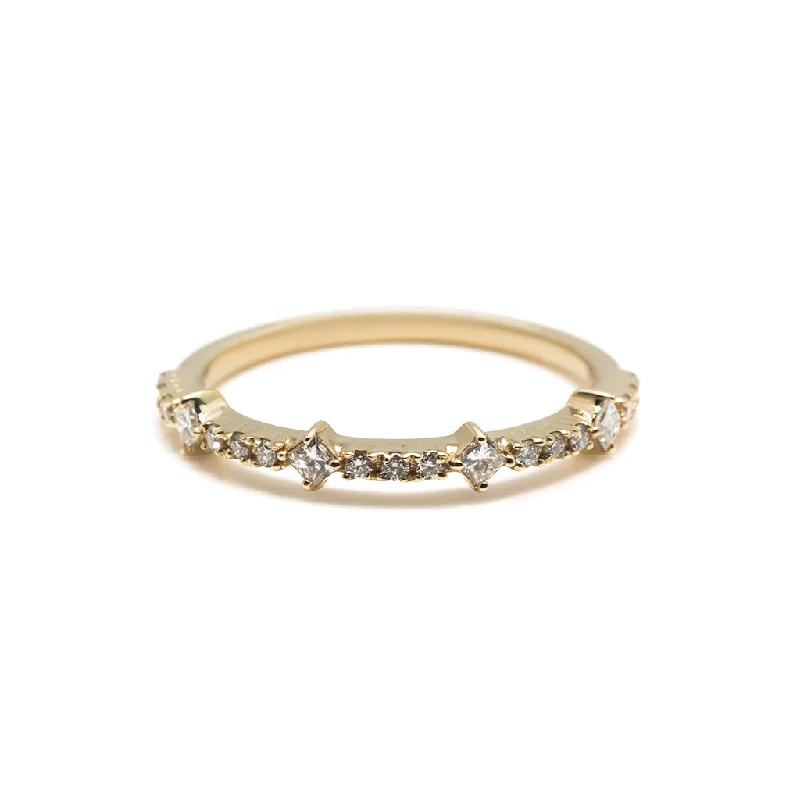 men’s wedding ring with diamonds -Emily Ring