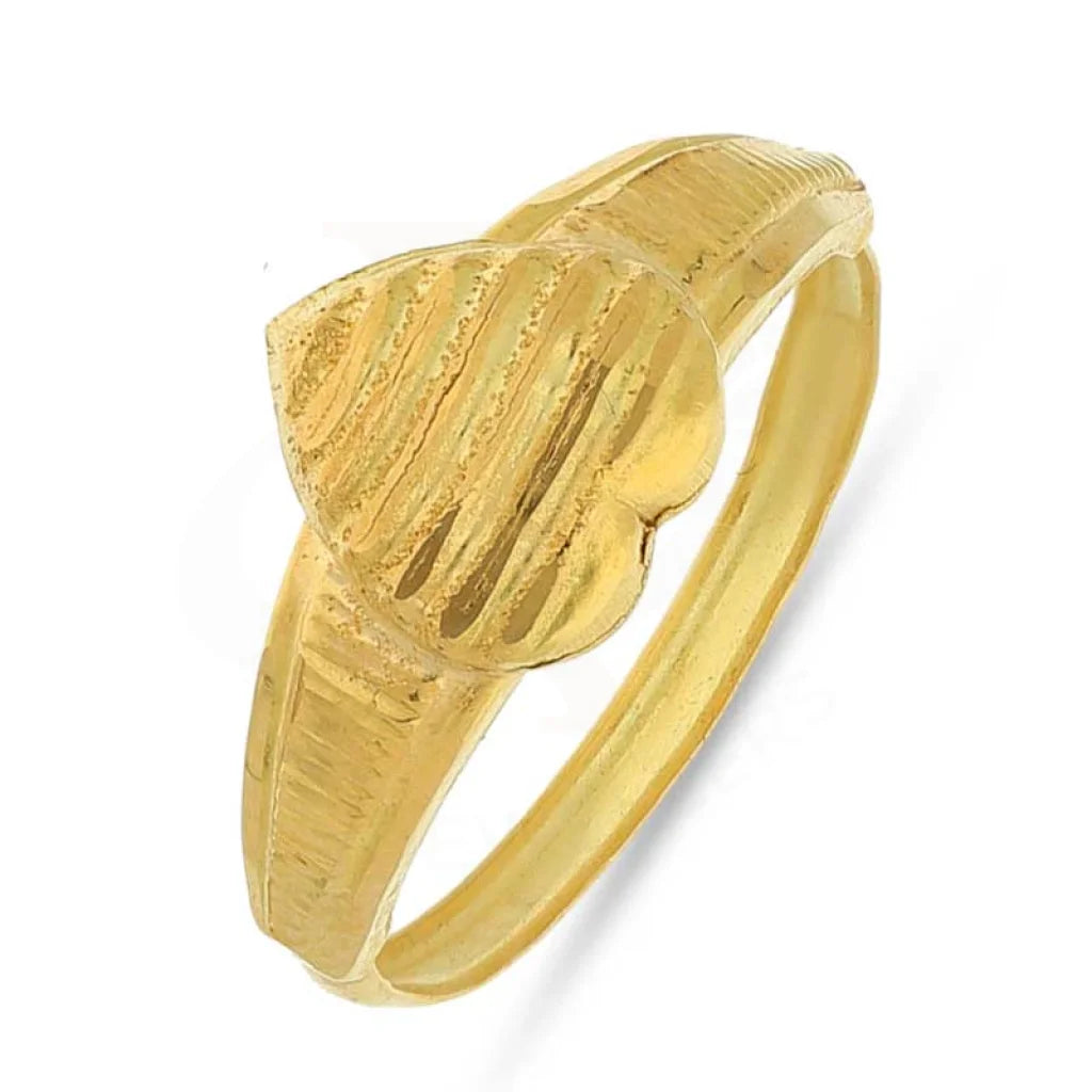 custom signet ring with initials -Gold Heart Shaped Ring 18KT - FKJRN18K3768