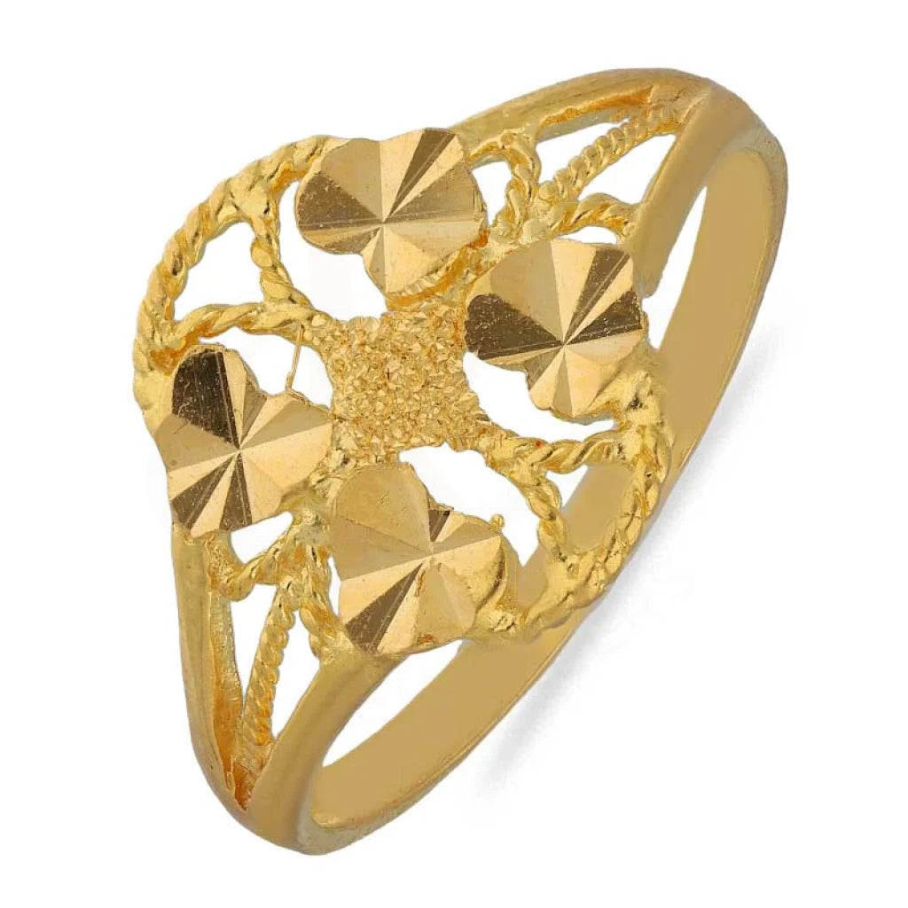 large gemstone ring for women -Gold Hearts Shaped Ring 22KT - FKJRN22K3659