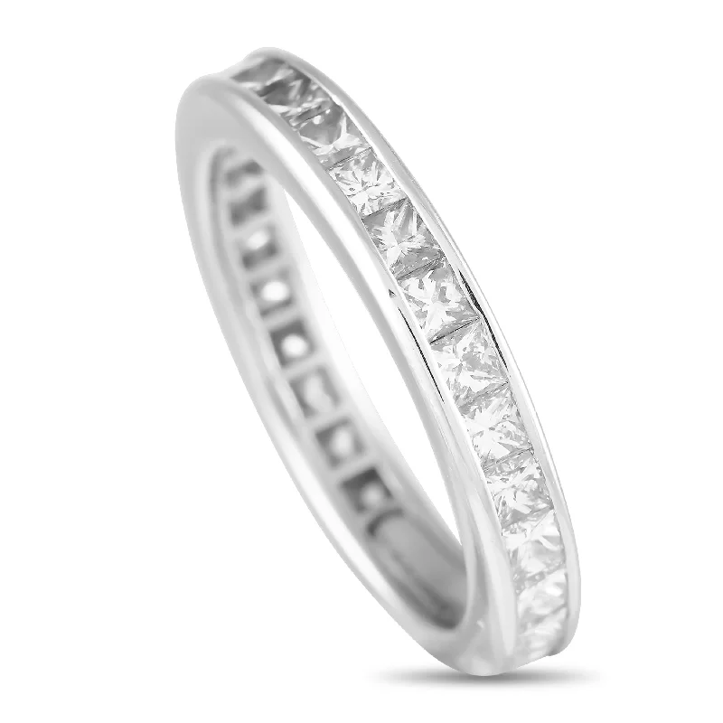 eternity diamond ring for women -Harry Winston Platinum 1.45ct Diamond Eternity Band Ring HW03-093024