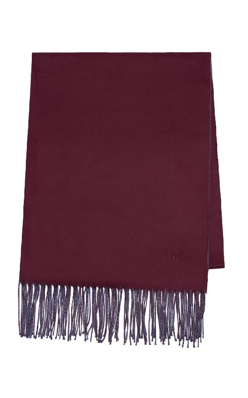 eternity diamond ring for women -Hollis Fringe Scarf in Bordeaux & Sky Silk