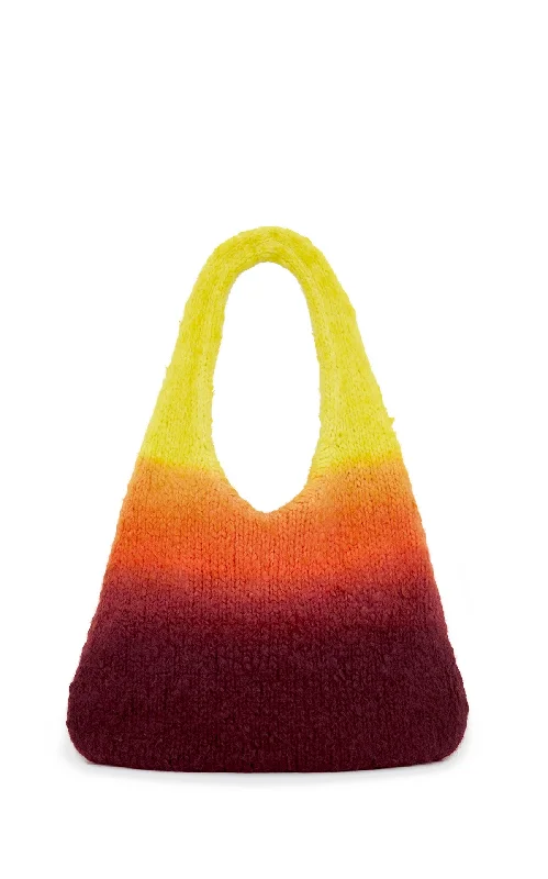 custom ring with birthstone for women -Ino Knit Hobo Bag in Dip Dye Sunrise Welfat Cashmere