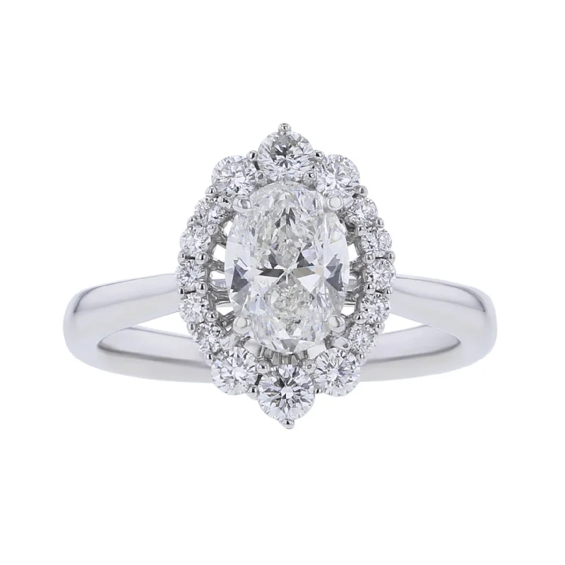 classic diamond ring for women -Lenora Certfied Ready for Love Diamond Engagement Ring