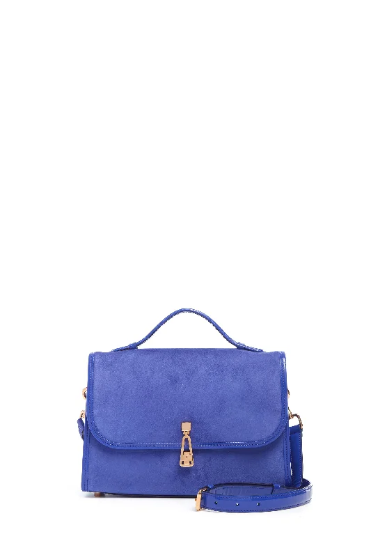 platinum ring for engagement -Medium Leonora Bag in Cobalt Suede