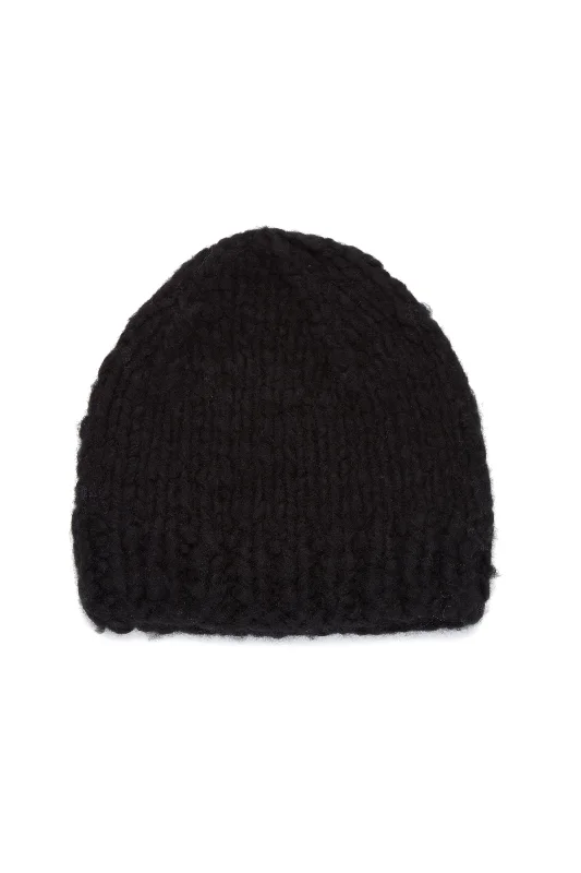 men’s zirconia wedding ring -Pacino Knit Hat in Black Welfat Cashmere