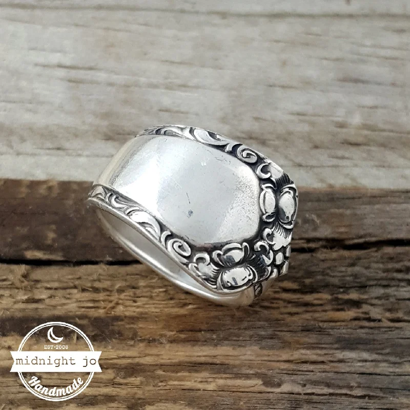 custom silver ring for couples -Rosemary Easterling Sterling Silver Spoon Ring