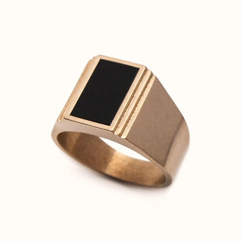 two-tone wedding ring for women -Silhueta ring