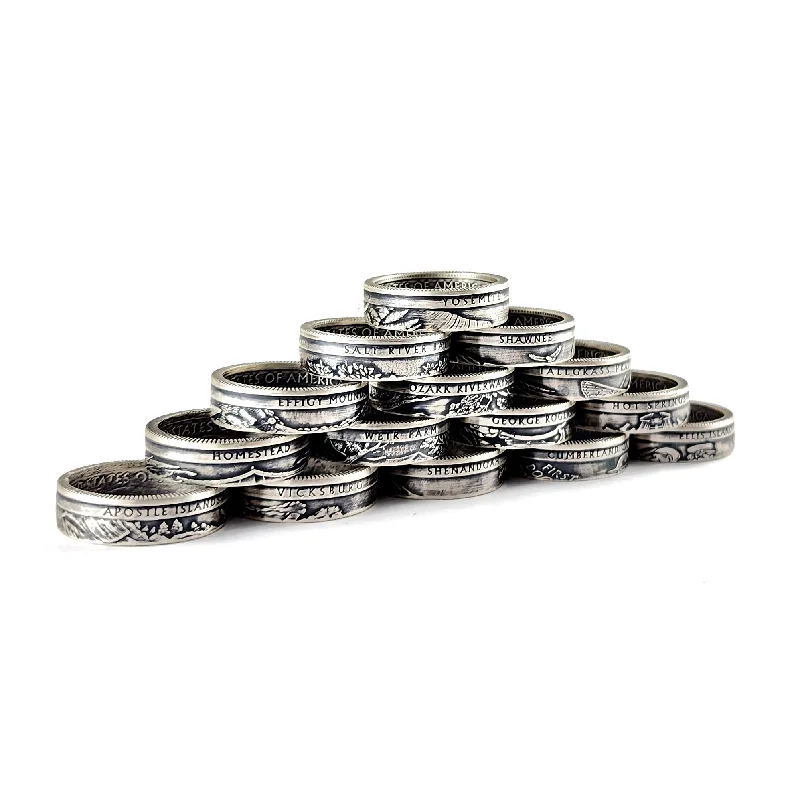 eternity gemstone ring for women -90% Silver National Park Quarter Ring