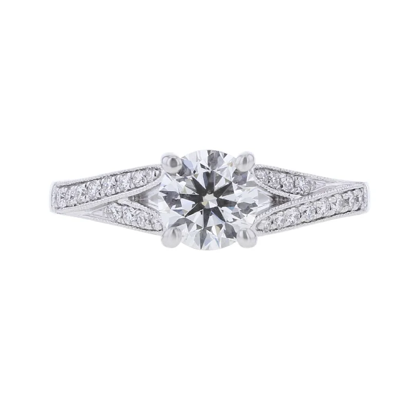 large engagement ring with diamond accents -Sonia Certified Ready for Love Diamond Engagement Ring