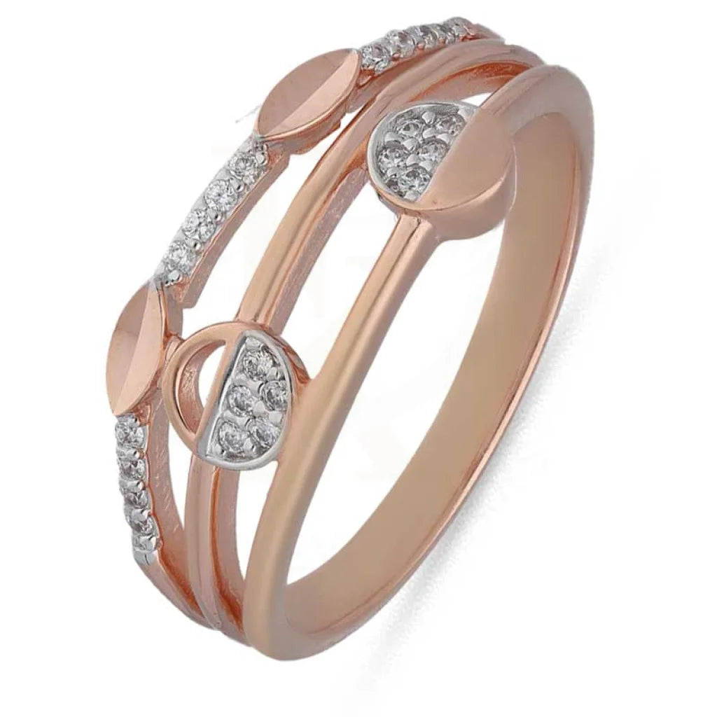 men’s engagement ring with diamonds -Sterling Silver 925 Rose Gold Plated Ring - FKJRNSL3539