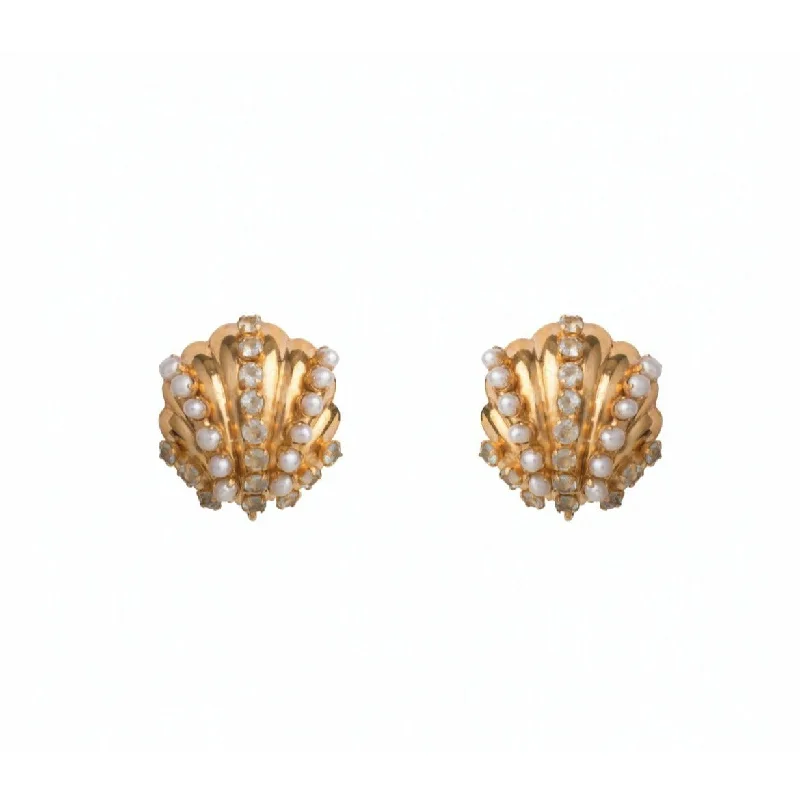 Trendy drop earrings for modern outfits -Aquamarine Pearl Shell