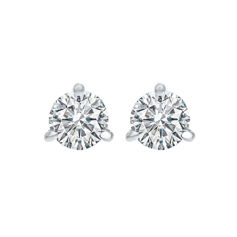 Cute animal-shaped earrings for quirky style -Carter's 89 14K White Gold 1.00cttw SI2-I1 H-J Diamond Stud Earrings