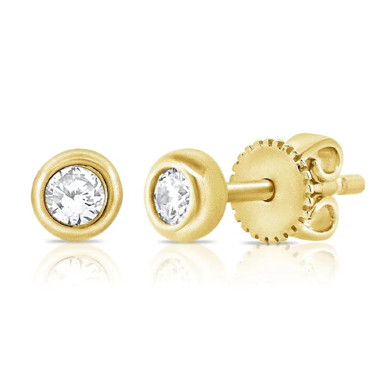 Unique designer earrings for standout outfits -Joelle Diamond Bezel 1/10 ct. Studs Earrings 14K Gold