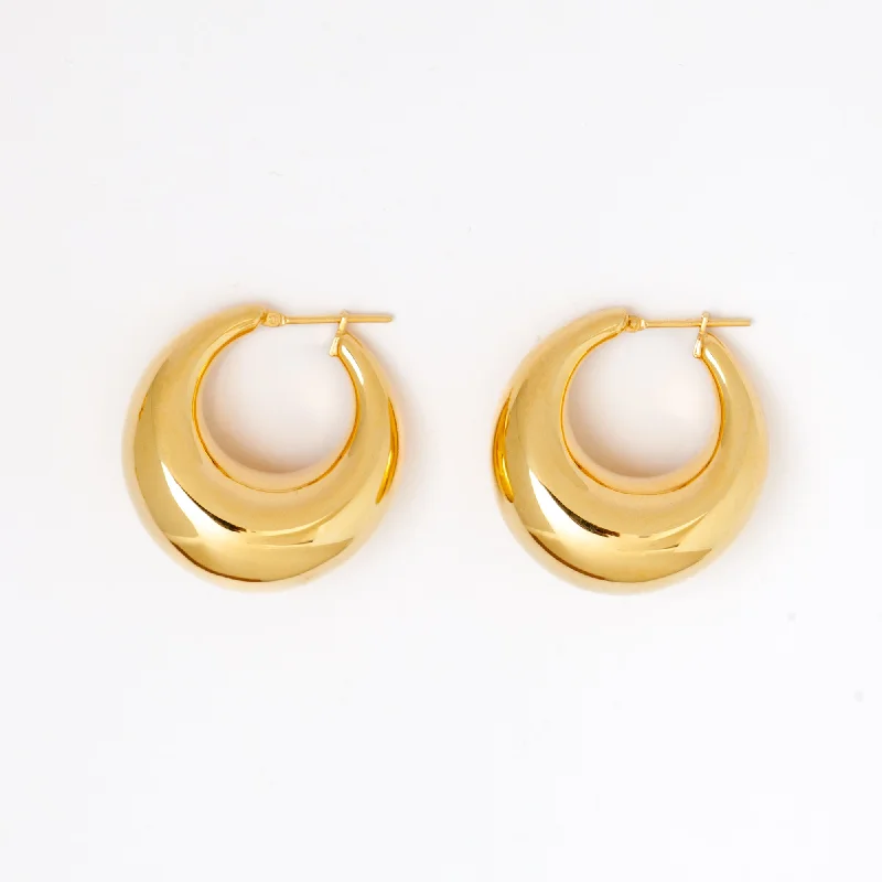 Large hoop earrings for bold style -Large 30mm Bubble Hoops