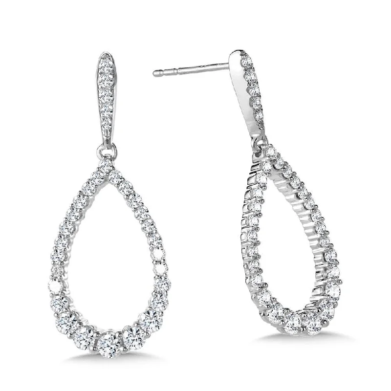 Cute animal-shaped earrings for quirky style -LOVE MOMENTS GRADUATING DIAMOND TEARDROP EARRINGS