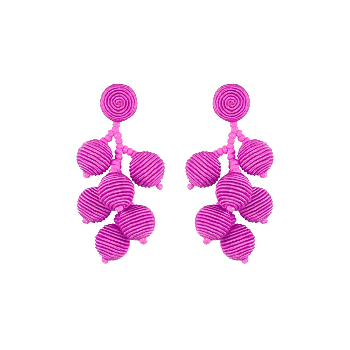 Artistic gemstone earrings for creative looks -Pink mini gumball