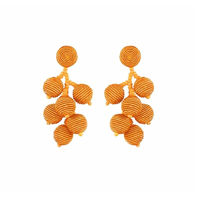 Swarovski crystal earrings for extra sparkle -Orange Mini Gumball