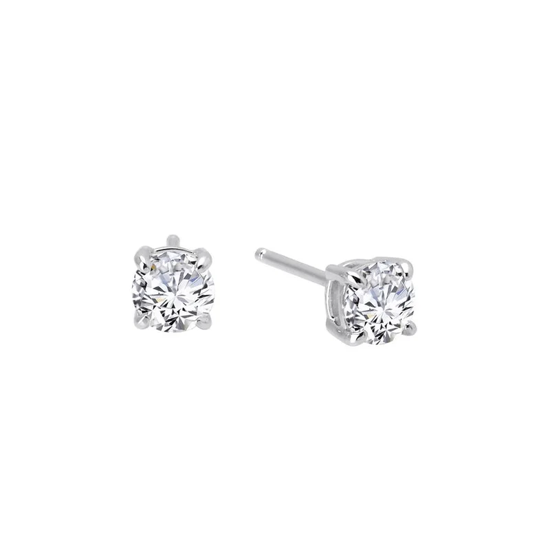 Classic gold stud earrings for everyday wear -Simulated Diamond Stud Earrings by Lafonn