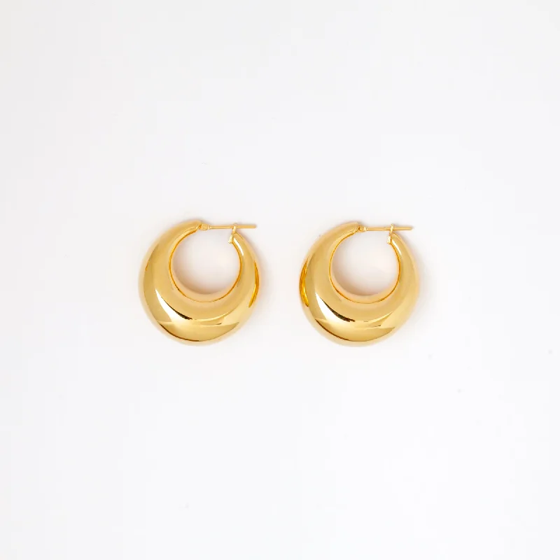 Bold geometric earrings for creative fashion -Small 20mm Bubble Hoops