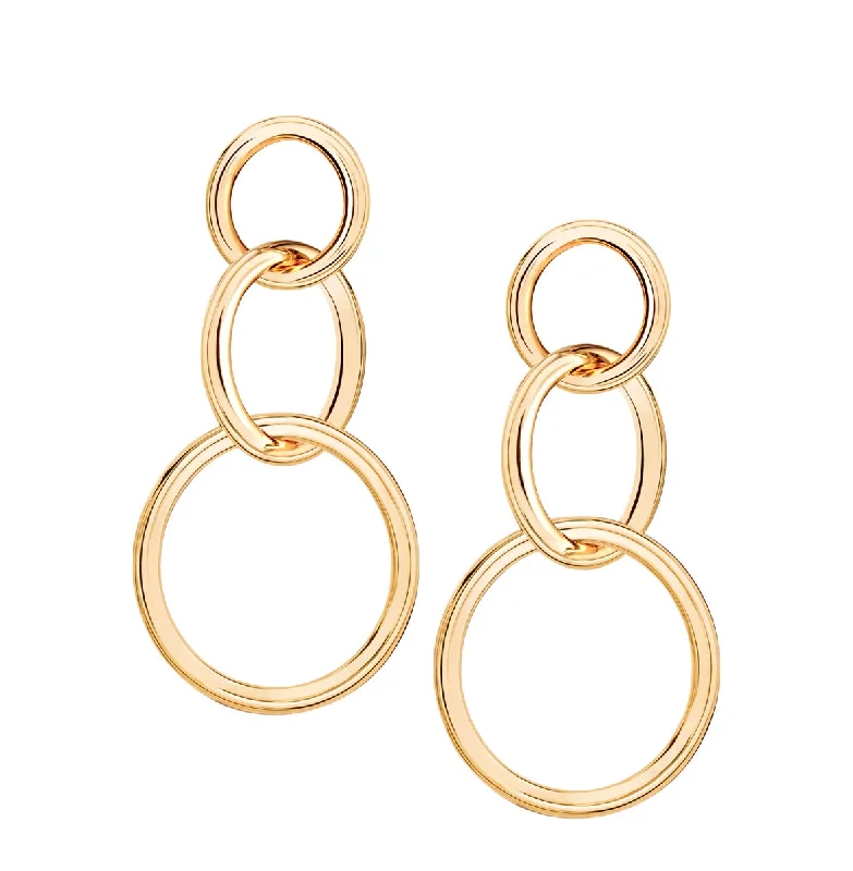 Simple hoop earrings for casual elegance -Triple Loop