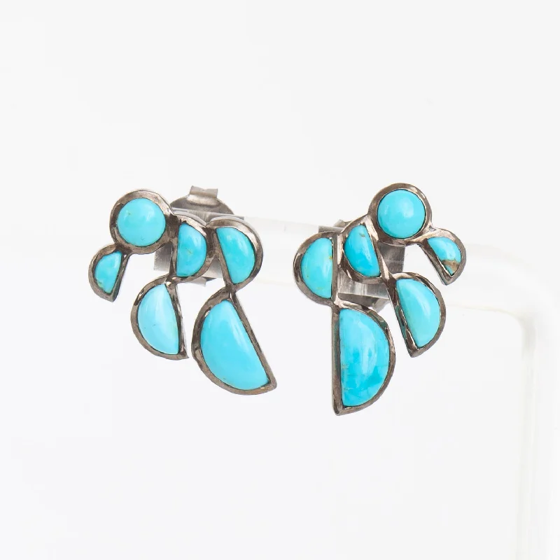 High-quality silver earrings for everyday wear -Turquoise Prawn Earrings