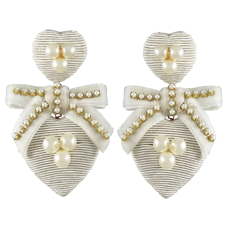 Trendy gold hoop earrings for fashionable women -Valentina Drop Pearl