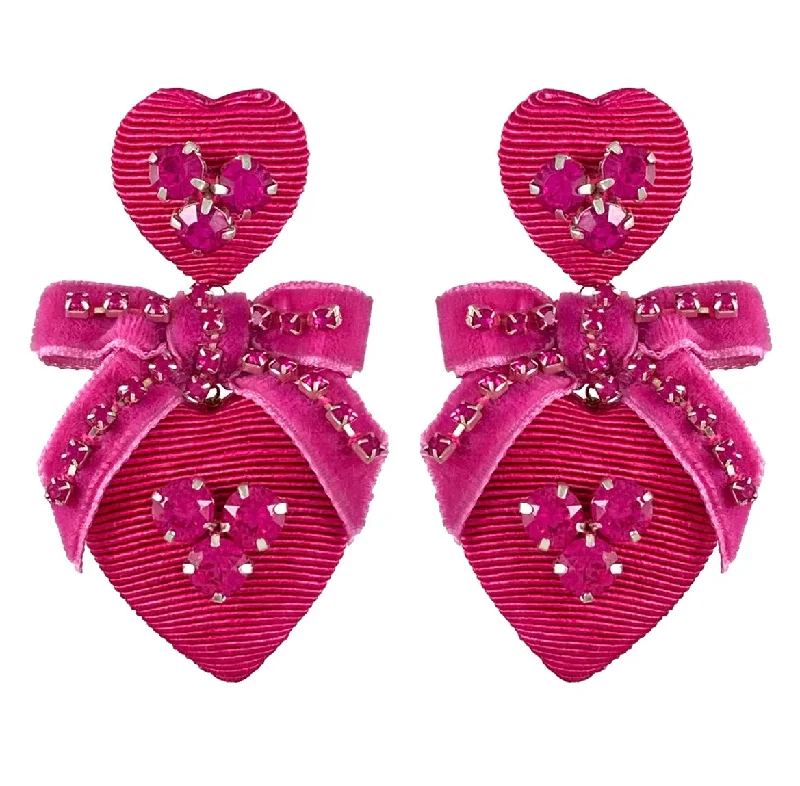 Chunky earrings for bold fashion statements -Valentina Drop Pink