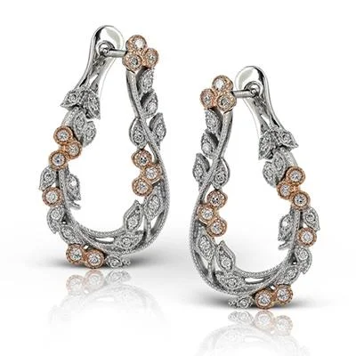 Crystal and pearl earrings for glamorous events -ZEGHANI - ZE262 Summer Vineyard