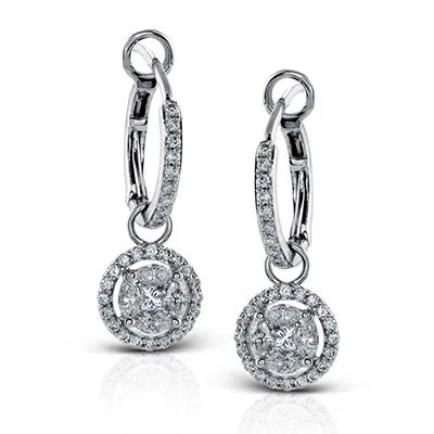 Stylish diamond earrings for upscale events -ZEGHANI - ZE292 Eastern