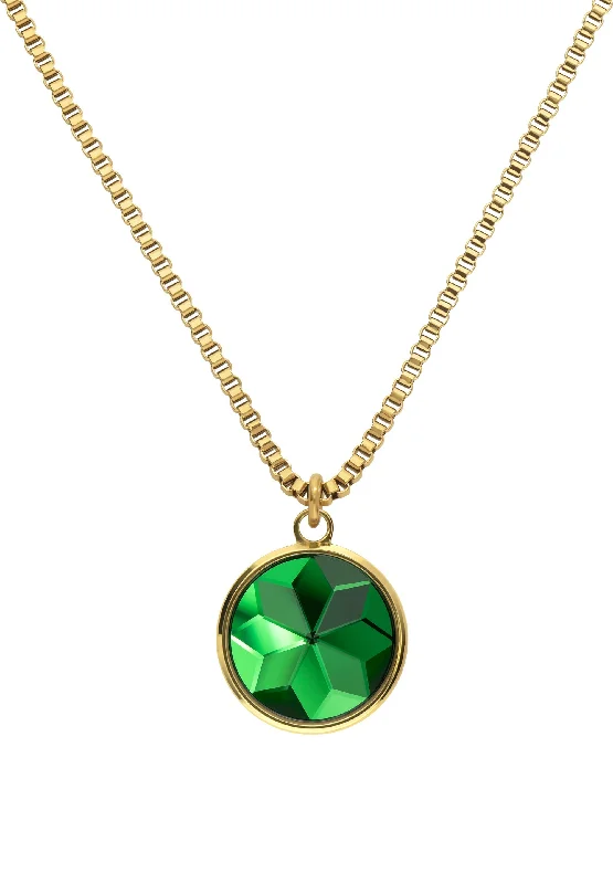 unique gold pendant necklace for women -Facet Pendant Necklace JS.0007