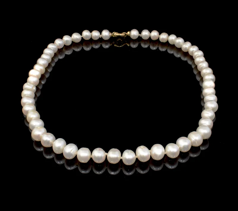 celestial moon necklace for women -White Pearl Necklace with gold 18k elements